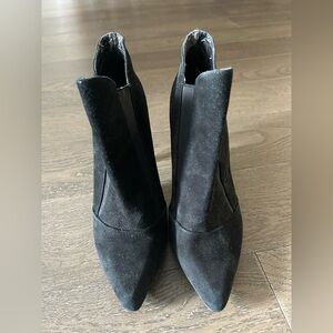 Zara Black Suede Ankle Booties